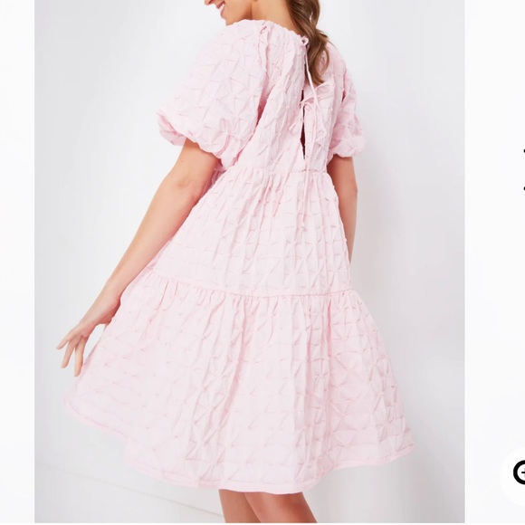 Tuckernuck hyacinth House pink Diamond Textured Isabella mini dress Size L NWT - Picture 5 of 12